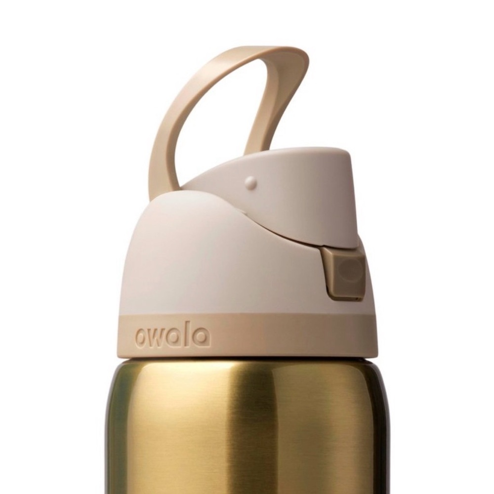 ✨ Owala Water Bottle FreeSip 32oz “Absolute Sleigh” Gold NWT - Picture 12 of 14